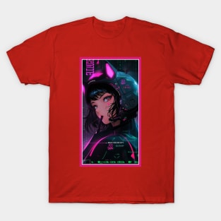 Anime Race Girl | Special Anime Artwork | Pink Red Black Blue Chibi Manga Anime Art T-Shirt